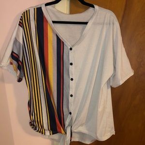 Oversized button up T-shirt